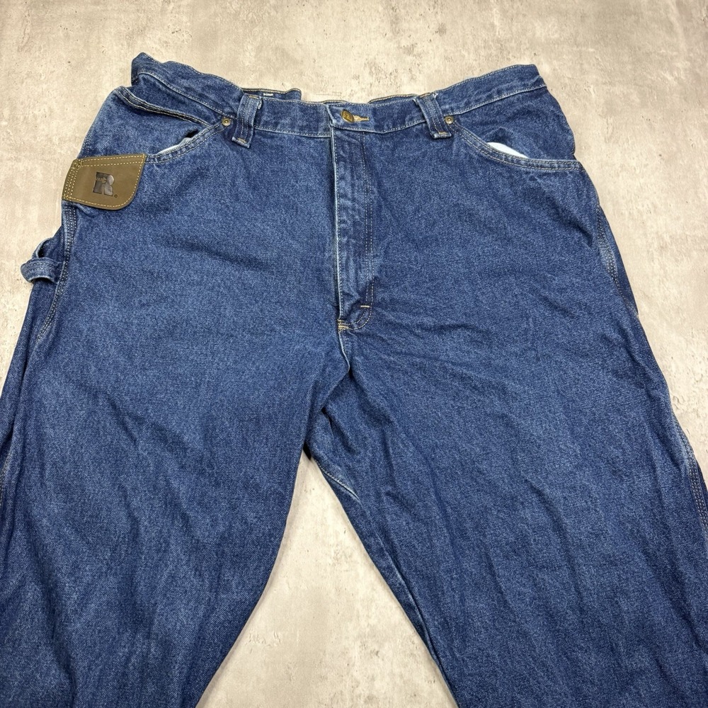 Wrangler Riggs Workwear Jeans Mens 42x30 Blue Denim Carpenter Utility 3W020AI